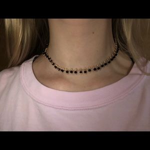 Black and Gold Necklace( choker )